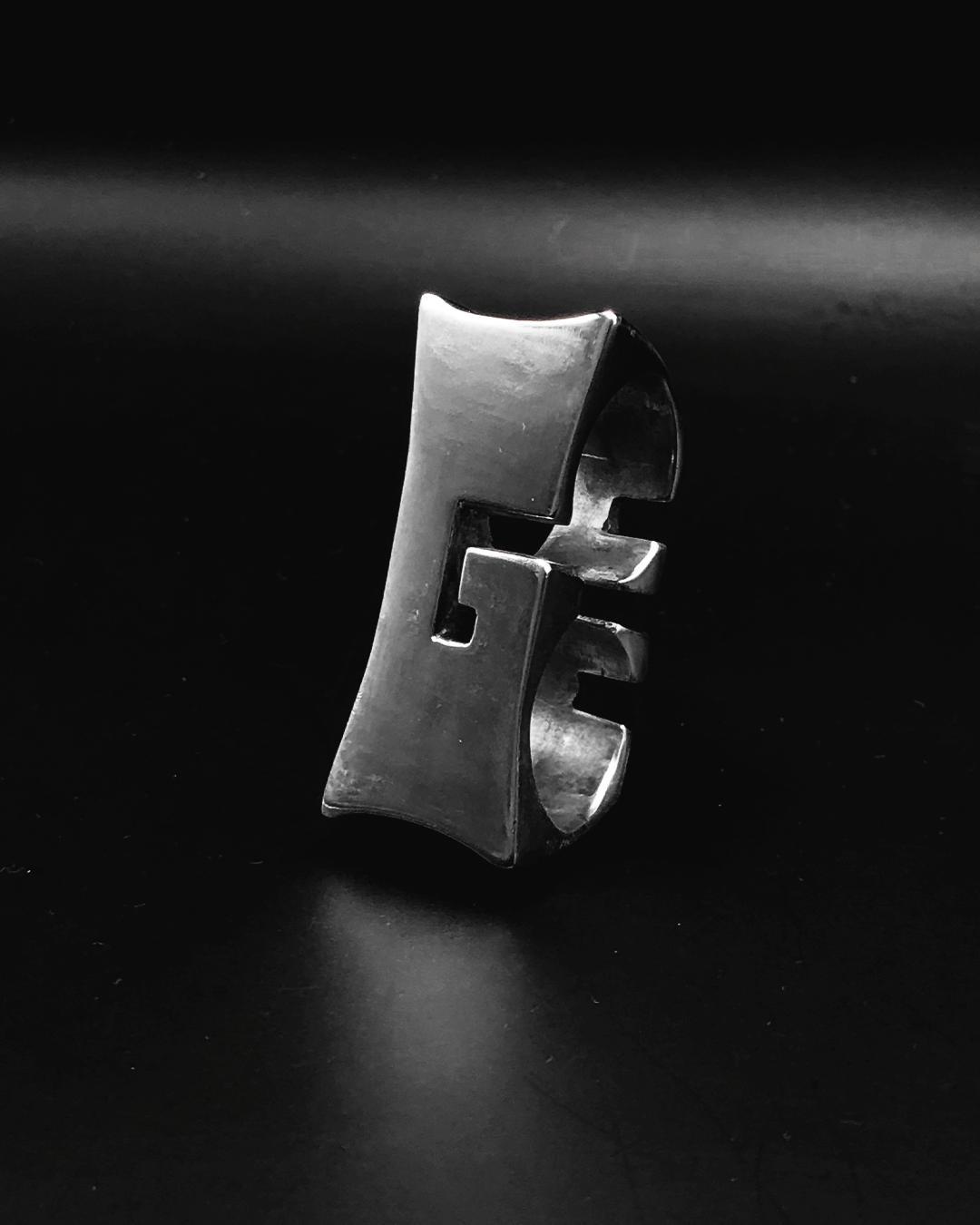 Grey93 Silver Brass Knuckle