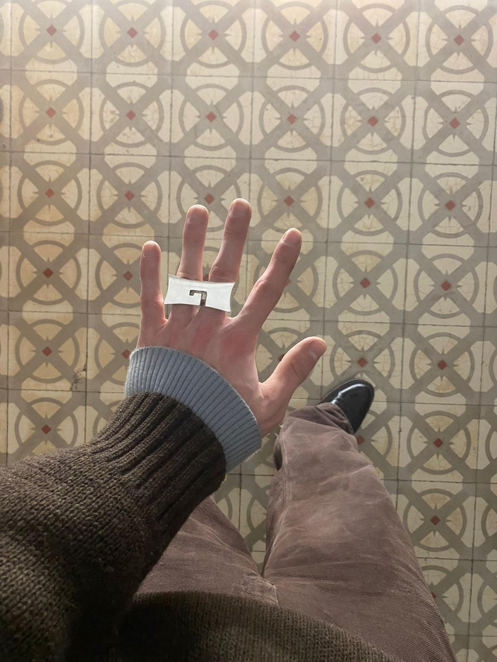 Grey93 Silver Brass Knuckle